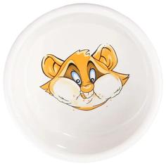 Миска КерамикАрт &quot;Хомячок&quot; для грызунов, 130мл, белая