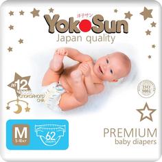 Подгузники YokoSun Premium M (5-10кг), 62шт.