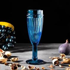 Бокал для шампанского Magistro «Босфор», 180мл, 7х20см, цвет синий