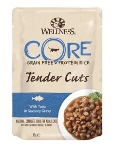 Пауч Wellness CORE Tender Cuts &quot;Нарезка из тунца в соусе&quot; для кошек, 85гр Cor.E