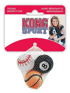 Игрушка KONG Air &quot;Теннисный мяч&quot; очень маленький без пищалки, для собак, 4см, 3шт.