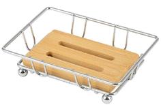 Мыльница Рыжий кот BAMBOO-01 на ножках, 12,4х8,3х3,2см Bit