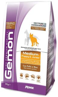 Сухой корм Gemon Dog Medium для щенков средних пород, с курицей и рисом, 3кг