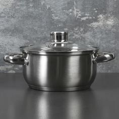 Кастрюля Доляна «Гретте», 1,6л, d=16см, со стеклянной крышкой