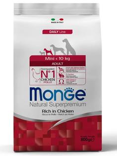 Корм Monge Dog Mini для взрослых собак мелких пород, 800гр