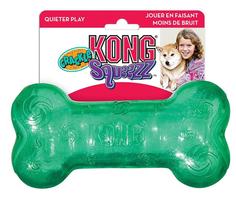 Игрушка KONG Squezz Crackle хрустящая косточка для собак средняя, 15х4см (в ассорт.)
