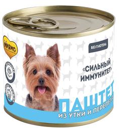 Влажный корм Мнямс &quot;Сильный иммунитет&quot; для собак, паштет из утки и перепела, 200гр