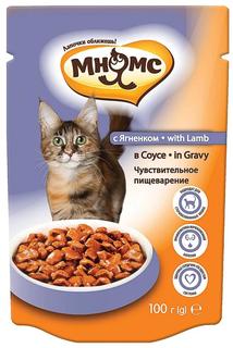 Влажный корм Мнямс &quot;Чувствительное пищеварение&quot; для взрослых кошек, с ягненком в соусе, 100гр