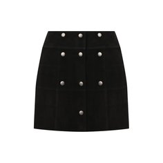 Кожаная юбка Saint Laurent