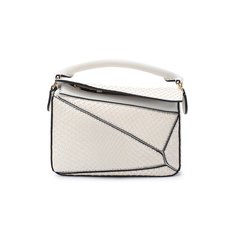 Сумка Puzzle mini из кожи питона Loewe