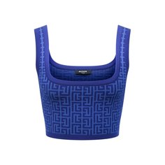 Бра-топ из шерсти и вискозы Balmain