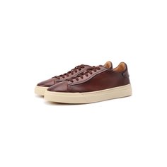 Кожаные кеды Santoni
