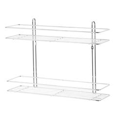 Полка для ванной комнаты Swensa SWR-022 двухъярусная прямая металл