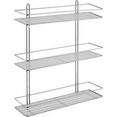 Полка для ванной комнаты Swensa SWR-023 трёхъярусная прямая металл