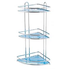 Полка для ванной комнаты Swensa трёхъярусная угловая металл цвет синий