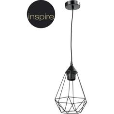 Подвесной светильник Byron 1хE27Х60 Вт, диаметр 16 см, металл, цвет чёрный Inspire