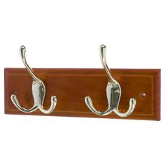 Вешалка настенная для одежды 2/3 крючка 22х9.5х7 см цвет темная сосна Larvij