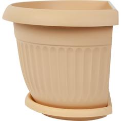 Кашпо Idea Ливия ø26 h19 см v2.8 л пластик бежевый