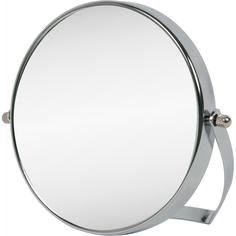 Зеркало косметическое настольное увеличительное 15 см цвет хром TWO Dolfins