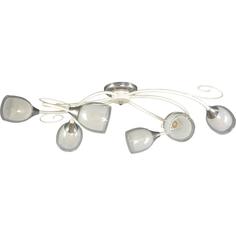 Люстра Вианна 6xE14x60 Вт, металл/стекло, цвет белый/прозрачный Vitaluce