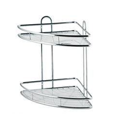 Полка для ванной комнаты Swensa двухъярусная угловая металл