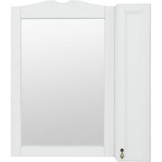 Шкаф зеркальный O-mebel «Retro», 85 см, массив бука, цвет белый
