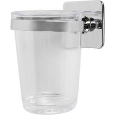 Стакан подвесной для зубных щёток «Square», одинарный, прозрачный Fixsen