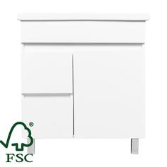 Тумба под раковину напольная Sensea «Лайн» 70 см цвет белый