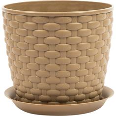 Кашпо Idea Ротанг ø13.5 h12 см v1 л пластик бежевый