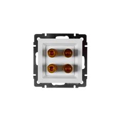 Аудио розетка встраиваемая Werkel, цвет белый