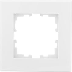 Рамка для розеток и выключателей Lexman Виктория плоская 1 пост цвет белый