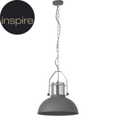 Подвесной светильник Inspire Ted 1xE27x60 Вт 38 см металл серый