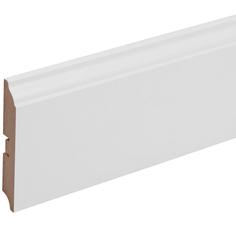 Плинтус напольный МДФ под покраску 10.5 см 2.4 м цвет белый T.Plast