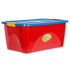 Ящик для игрушек на колесах 600x400x280 см, 44 л цвет красно-синий Martika