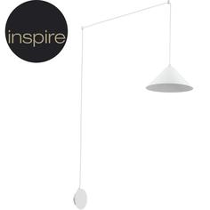 Светильник подвесной Inspire «Somerset», 1 лампа, 3 м², подключение в розетку, с диммером, цвет белый