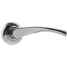 Ручка дверная на розетке AL23H, цвет хром ЛОРЕНА