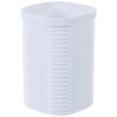 Стакан для зубных щёток настольный Swensa «Rotang» пластик цвет белый