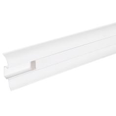 Плинтус напольный, 5.5 см, 2.5 м, ПВХ, цвет белый