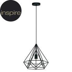 Светильник подвесной Byron 1 лампа 3 м² цвет чёрный Inspire