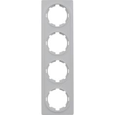 Рамка для розеток и выключателей Onekey Florence 4 поста, цвет белый Onekeyelectro