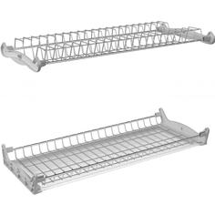 Сушилка для посуды Delinia ID для верхнего шкафа 60 см, двухъярусная с поддоном, хром