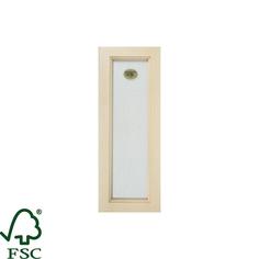 Дверь со стеклом для шкафа Delinia ID «Невель» 40x103 см, массив ясеня, цвет кремовый