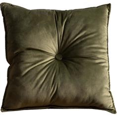 Подушка Бархат 43х43 см зелёная Linen Way