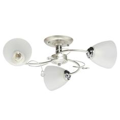 Люстра потолочная Нежность 3 лампы 6 м² цвет белый Demarkt