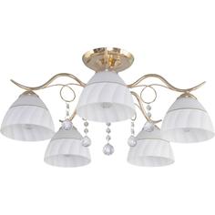 Люстра потолочная «Блеск», 5 ламп, 10 м², цвет белый Demarkt