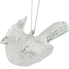 Украшение ёлочное ErichKrause Decor «Птица серебряная», 11 см, пластик, цвет серебристый