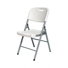 Стул садовый Сатурн складной пластик белый Metmebel