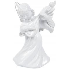 Украшение новогоднее «Ангел объёмный», пластик, цвет белый