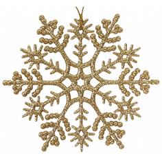 Украшение новогоднее «Снежинка Классика», пластик, цвет золотой