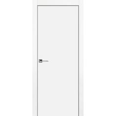 Дверь межкомнатная Гладкая глухая эмаль цвет белый 80x200 см (с замком в комплекте) Принцип